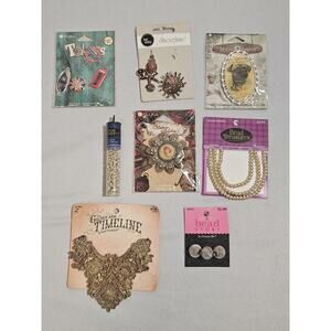 Jewelry Findings Craft Lot Of 8 NIP - Pendants, Charms, Beads